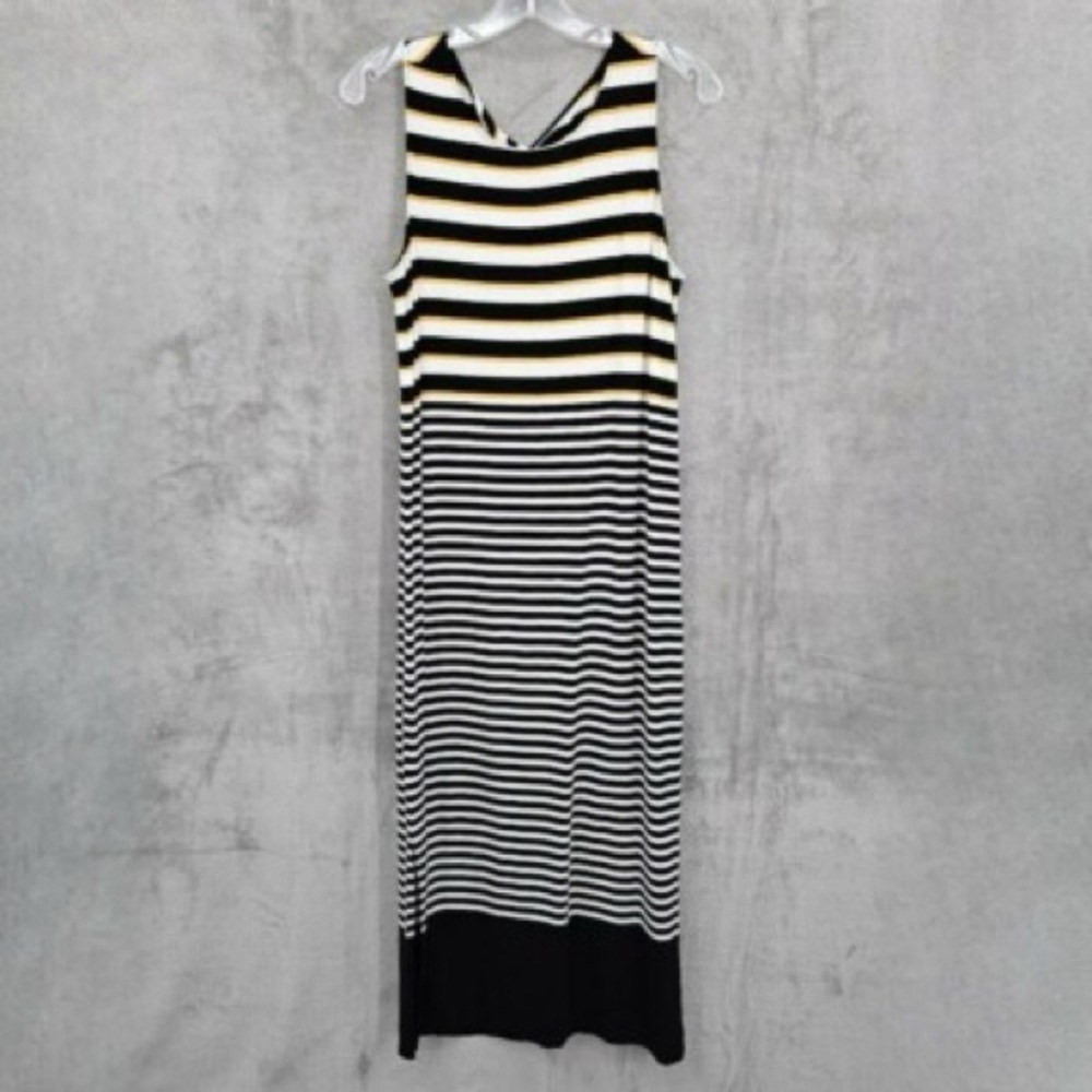Striped Sleeveless Maxi Dress